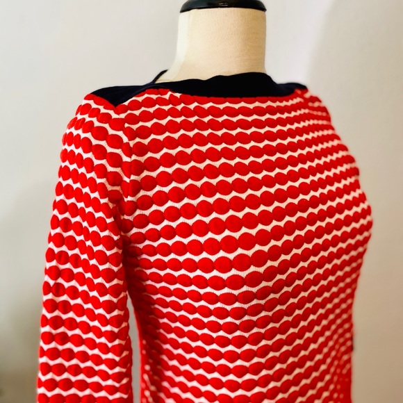 VTG Ruby Red 3/4 Sleeve Body Hugging Sweater- PS - Picture 6 of 7